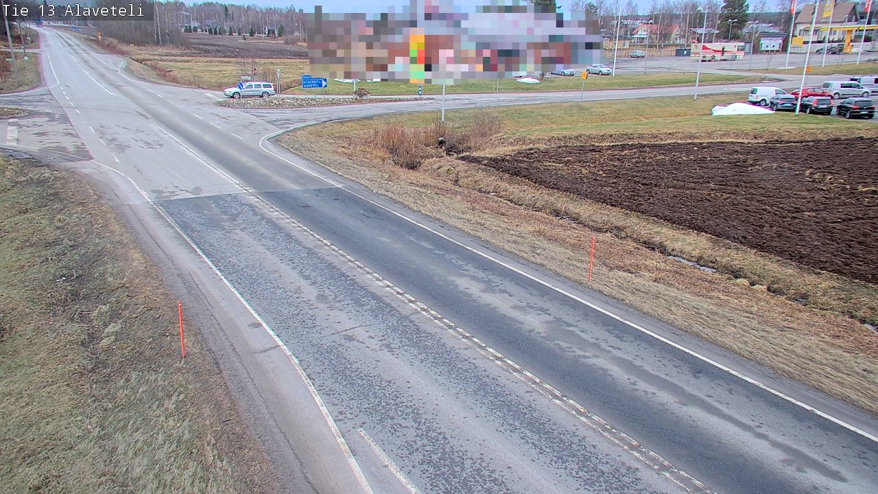 Weather Camera Image Väg 13 Kronoby Nedervetil, Kruunupyy, Pohjanmaa