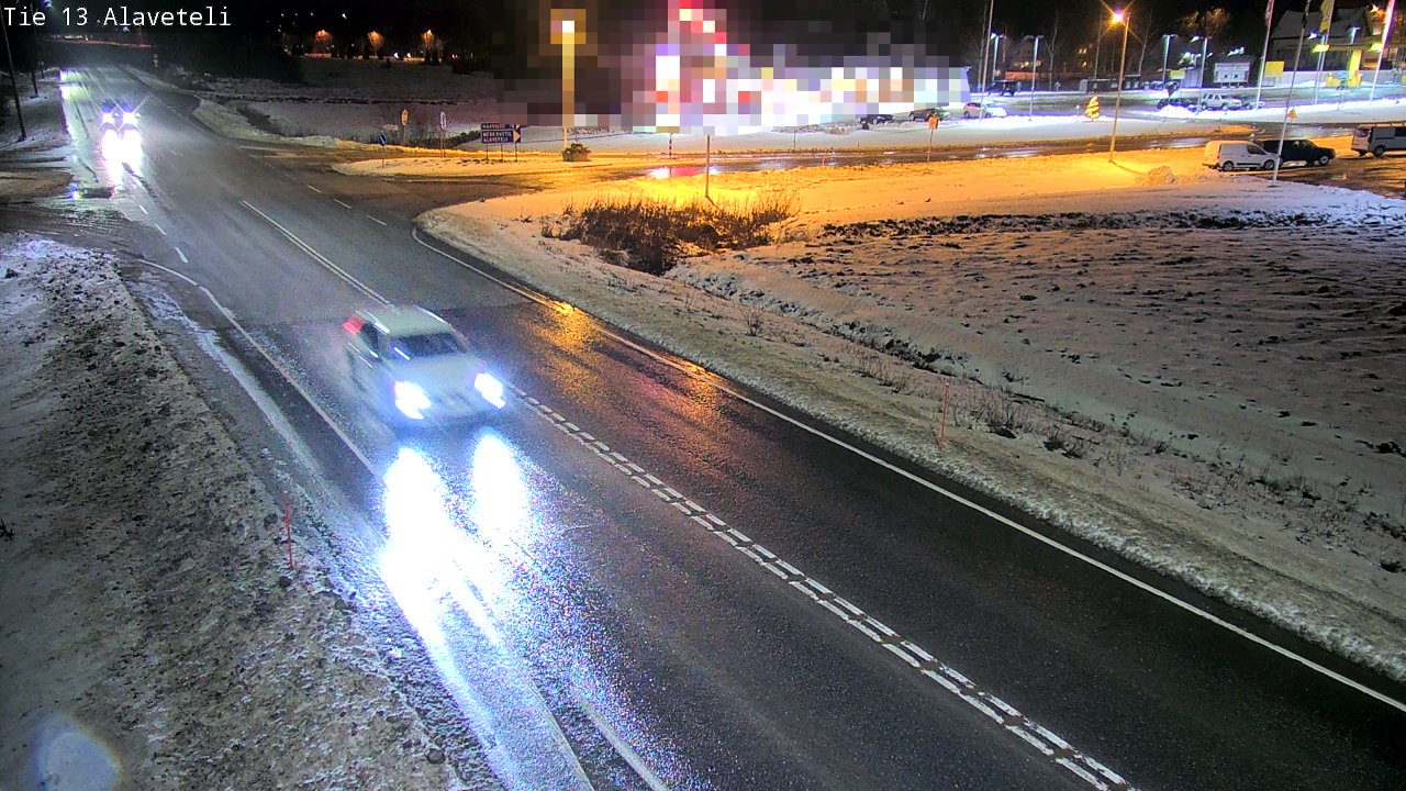 Weather Camera Image Väg 13 Kronoby Nedervetil, Kruunupyy, Pohjanmaa