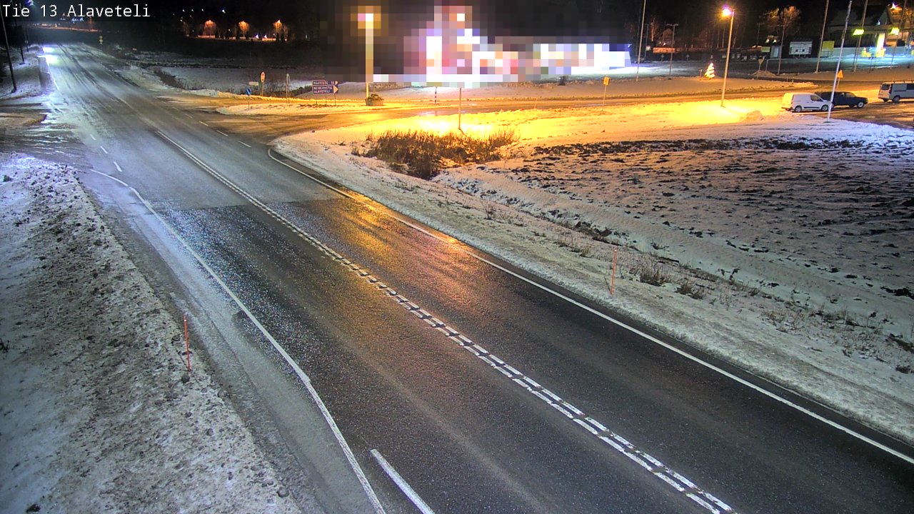 Weather Camera Image Väg 13 Kronoby Nedervetil, Kruunupyy, Pohjanmaa