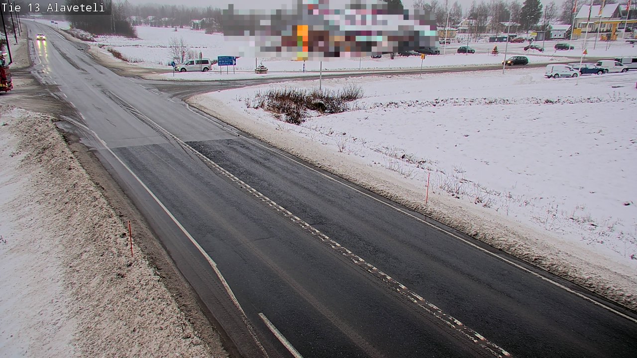 Weather Camera Image Väg 13 Kronoby Nedervetil, Kruunupyy, Pohjanmaa