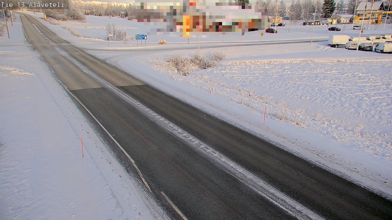 Weather Camera Image Väg 13 Kronoby Nedervetil, Kruunupyy, Pohjanmaa