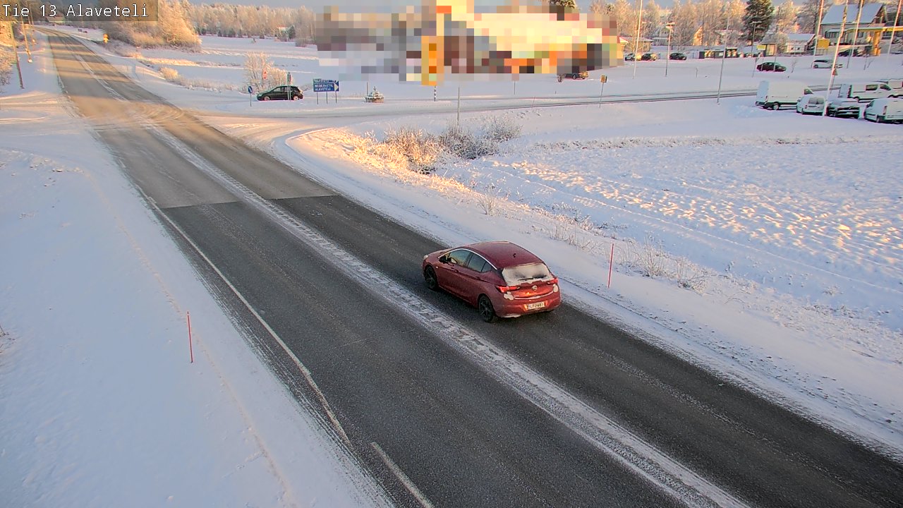 Weather Camera Image Väg 13 Kronoby Nedervetil, Kruunupyy, Pohjanmaa