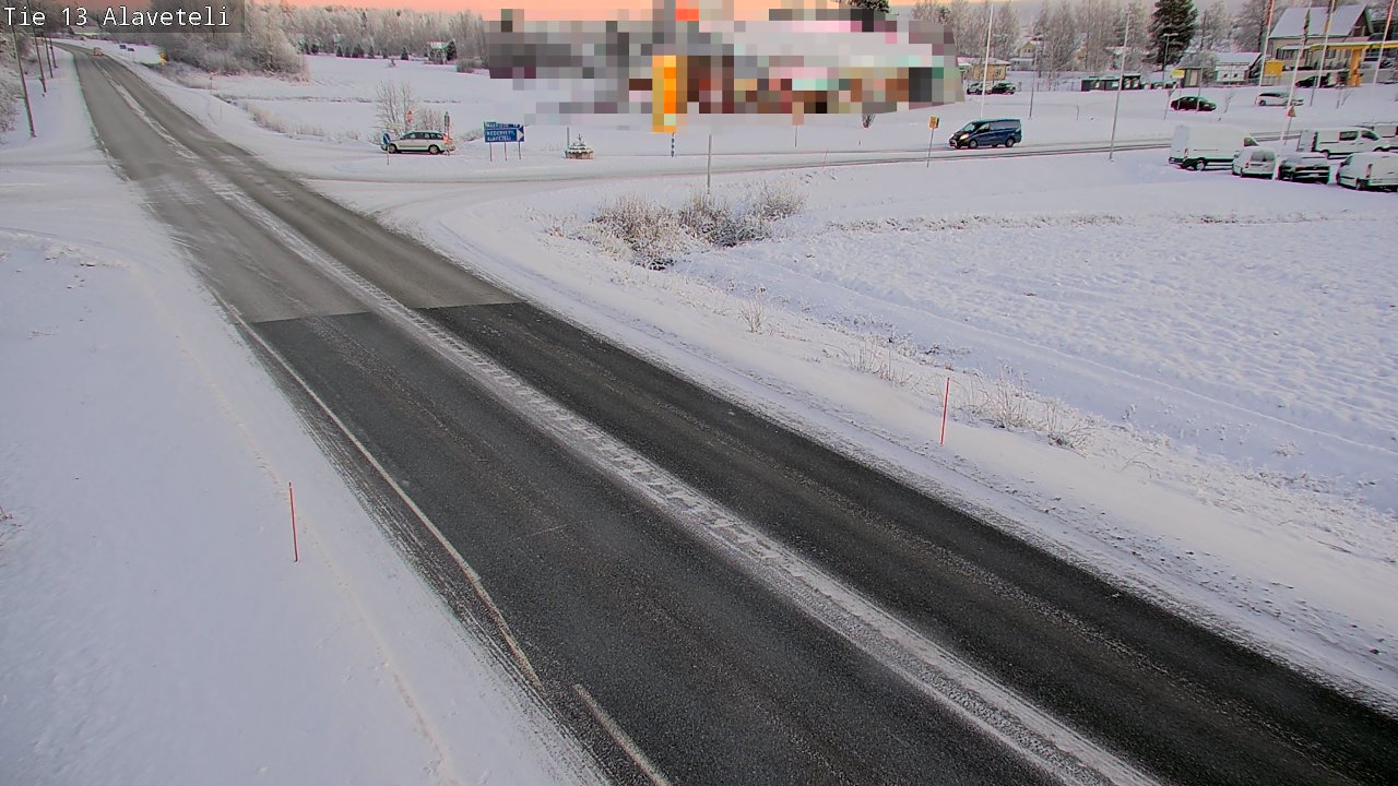 Weather Camera Image Väg 13 Kronoby Nedervetil, Kruunupyy, Pohjanmaa