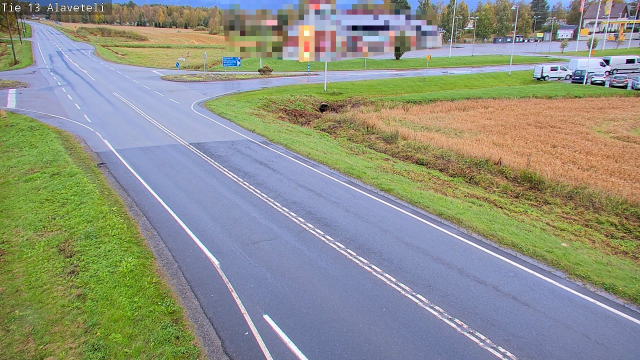 Weather Camera Image Väg 13 Kronoby Nedervetil, Kruunupyy, Pohjanmaa