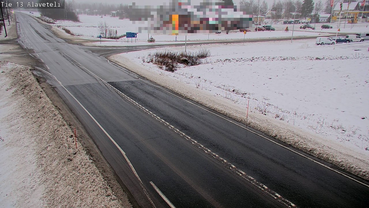 Weather Camera Image Väg 13 Kronoby Nedervetil, Kruunupyy, Pohjanmaa