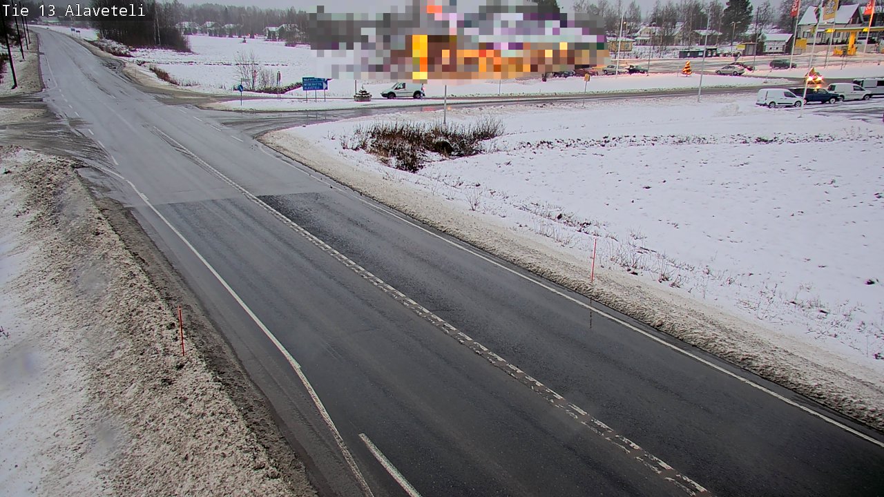 Weather Camera Image Väg 13 Kronoby Nedervetil, Kruunupyy, Pohjanmaa