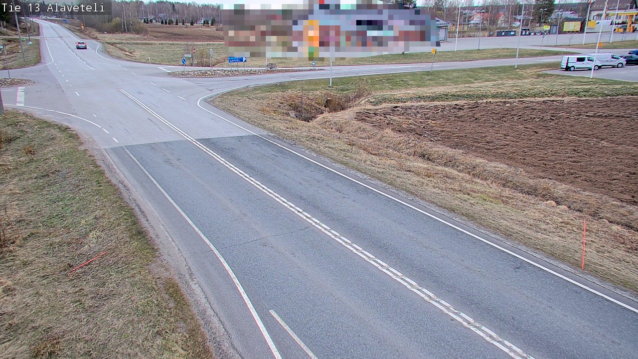 Weather Camera Image Väg 13 Kronoby Nedervetil, Kruunupyy, Pohjanmaa