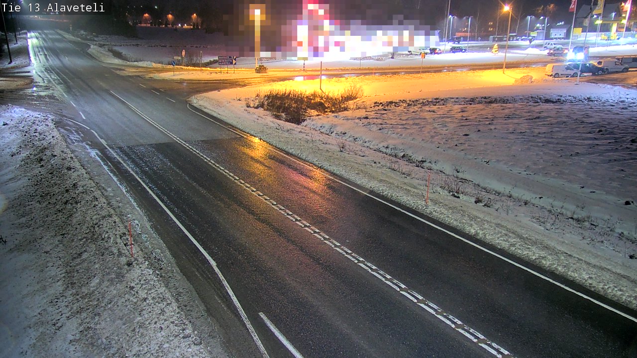 Weather Camera Image Väg 13 Kronoby Nedervetil, Kruunupyy, Pohjanmaa