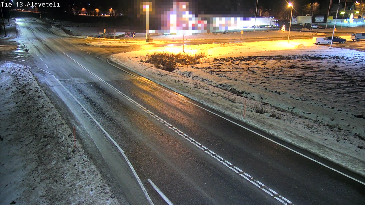 Weather Camera Image Väg 13 Kronoby Nedervetil, Kruunupyy, Pohjanmaa