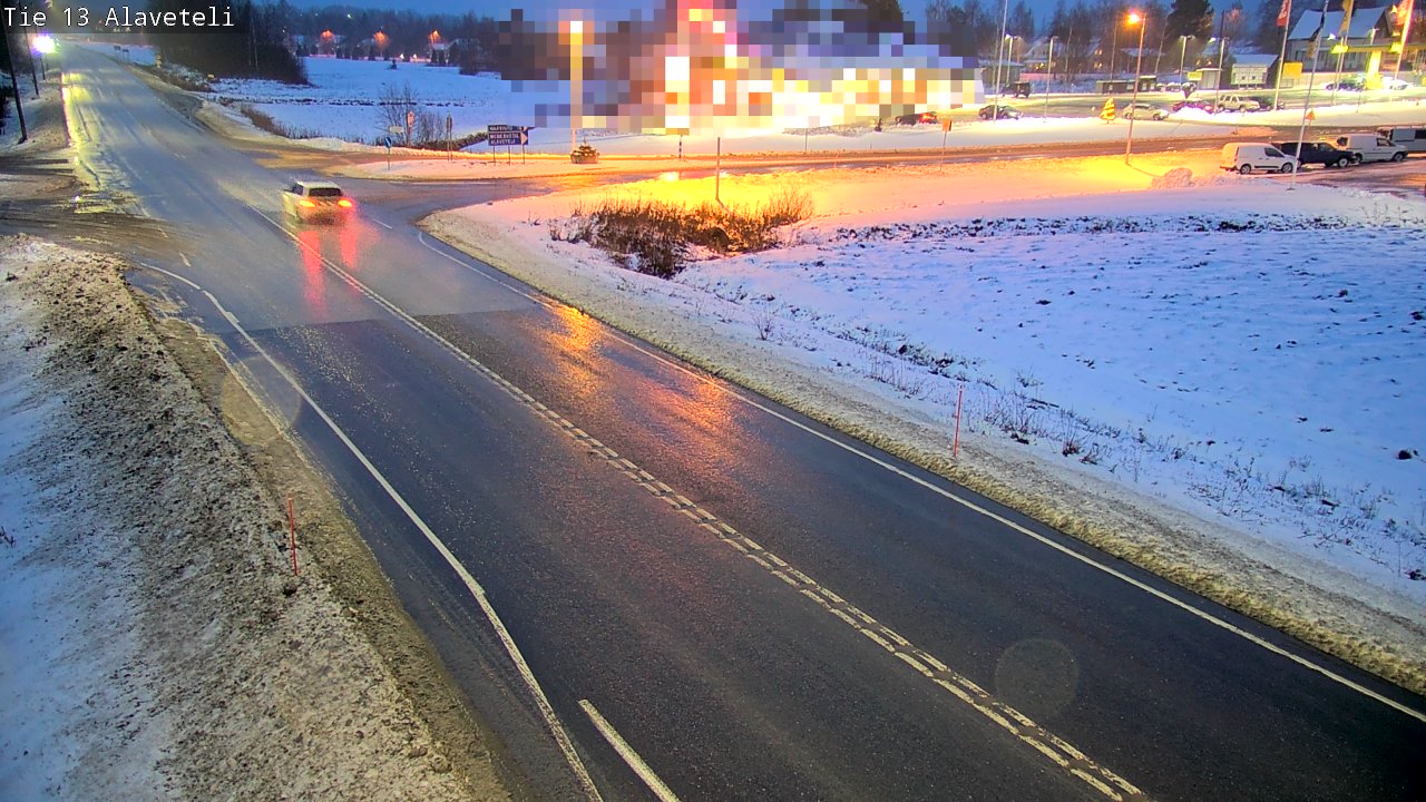 Weather Camera Image Väg 13 Kronoby Nedervetil, Kruunupyy, Pohjanmaa