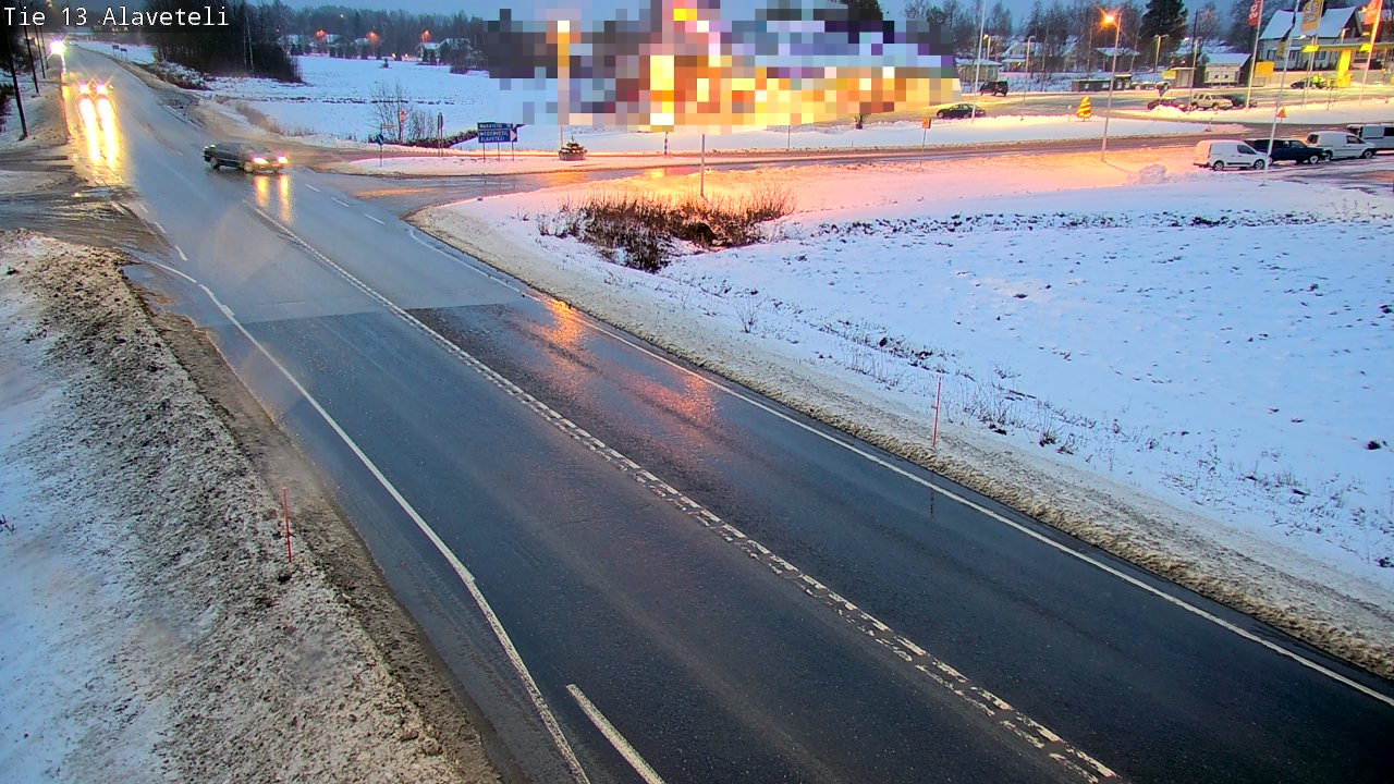 Weather Camera Image Väg 13 Kronoby Nedervetil, Kruunupyy, Pohjanmaa