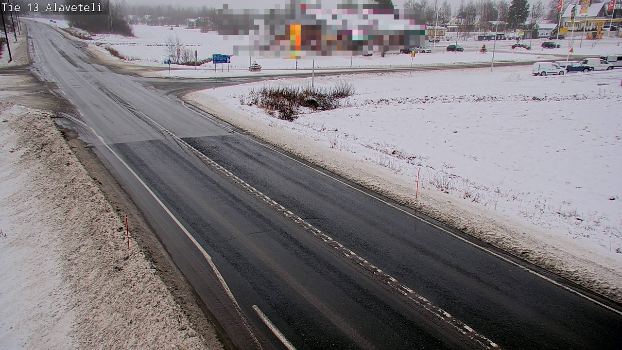 Weather Camera Image Väg 13 Kronoby Nedervetil, Kruunupyy, Pohjanmaa