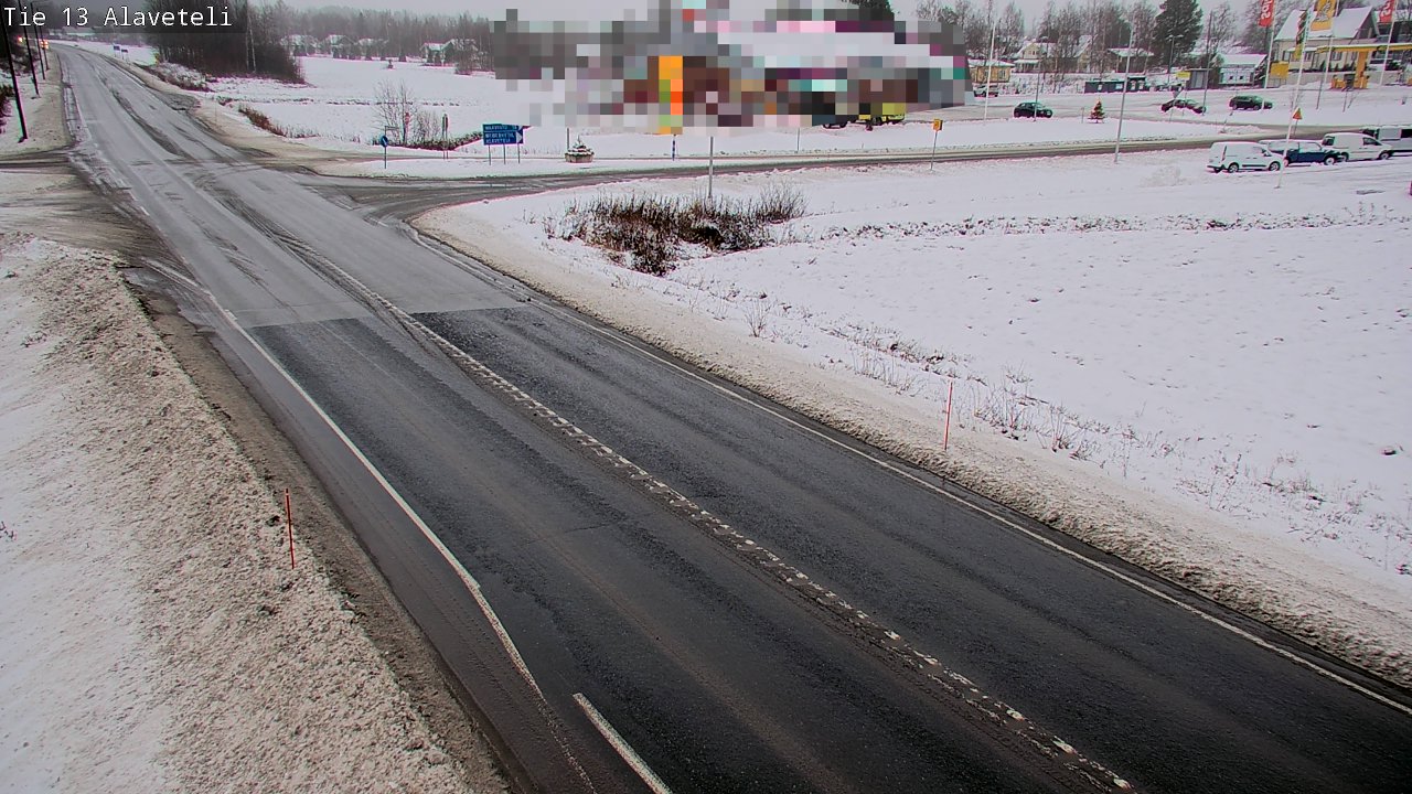 Weather Camera Image Väg 13 Kronoby Nedervetil, Kruunupyy, Pohjanmaa
