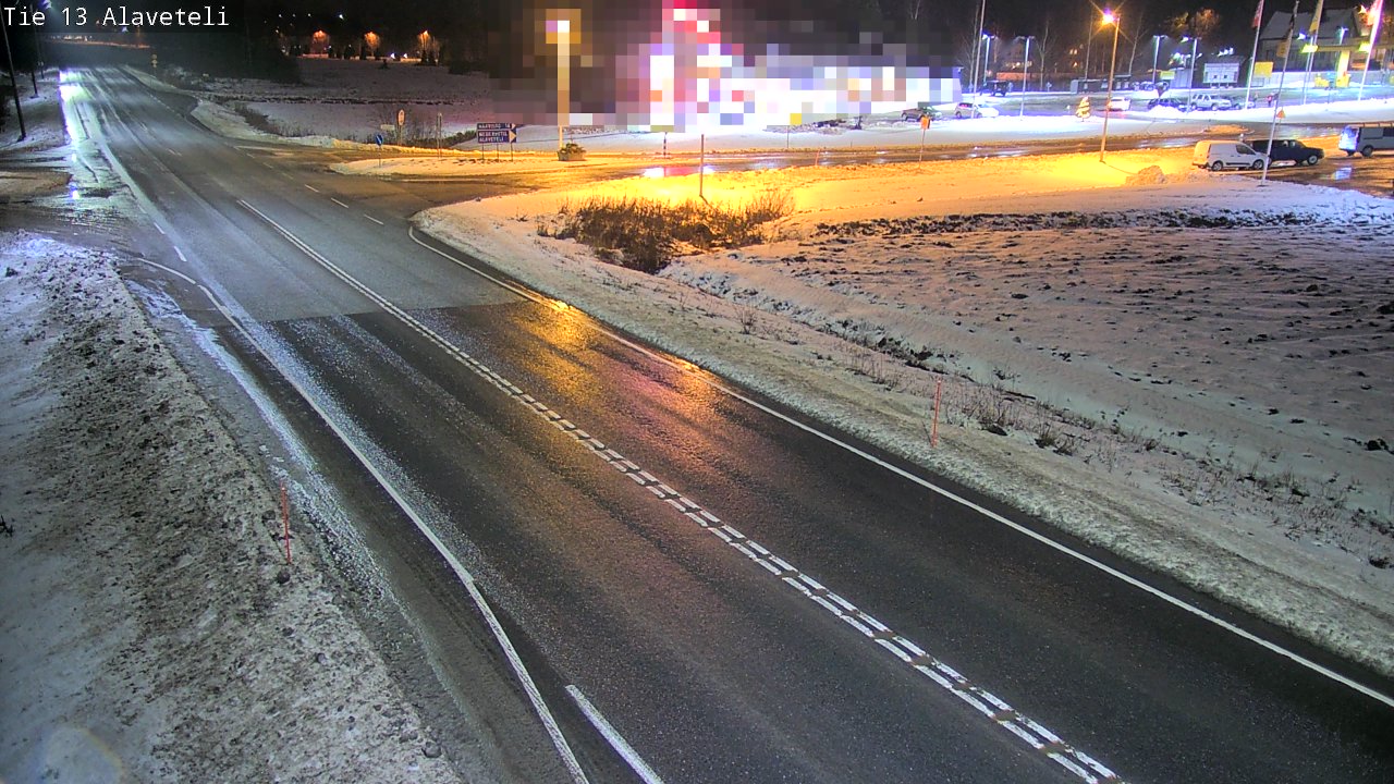 Weather Camera Image Väg 13 Kronoby Nedervetil, Kruunupyy, Pohjanmaa