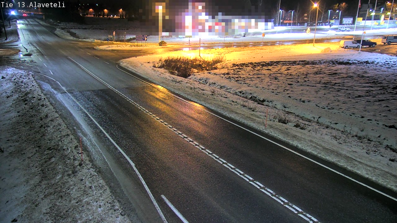 Weather Camera Image Väg 13 Kronoby Nedervetil, Kruunupyy, Pohjanmaa