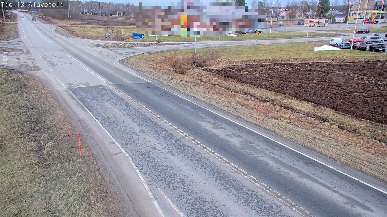 Weather Camera Image Väg 13 Kronoby Nedervetil, Kruunupyy, Pohjanmaa