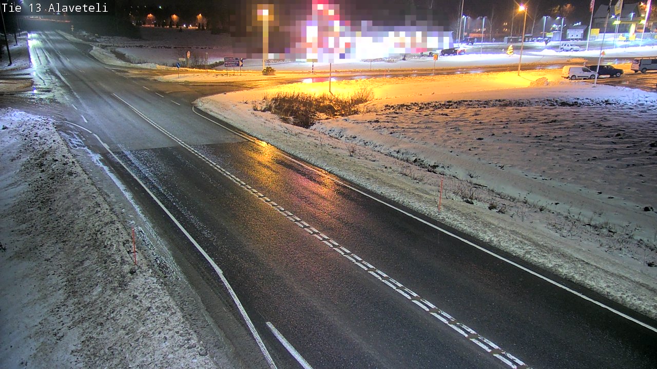 Weather Camera Image Väg 13 Kronoby Nedervetil, Kruunupyy, Pohjanmaa