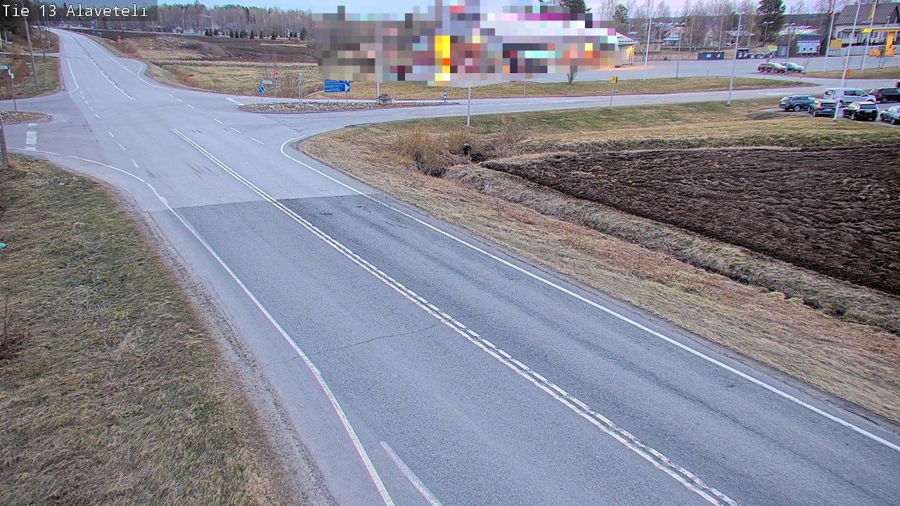 Weather Camera Image Väg 13 Kronoby Nedervetil, Kruunupyy, Pohjanmaa