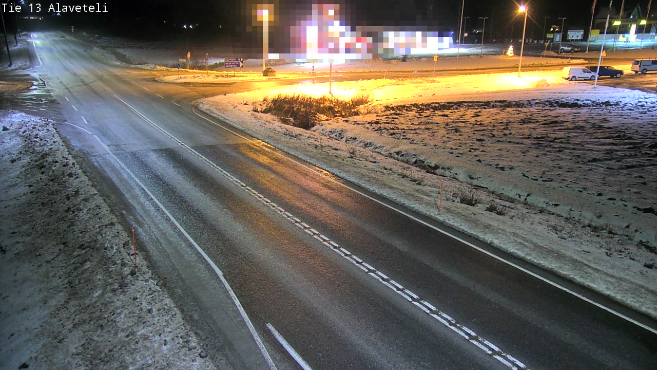 Weather Camera Image Väg 13 Kronoby Nedervetil, Kruunupyy, Pohjanmaa