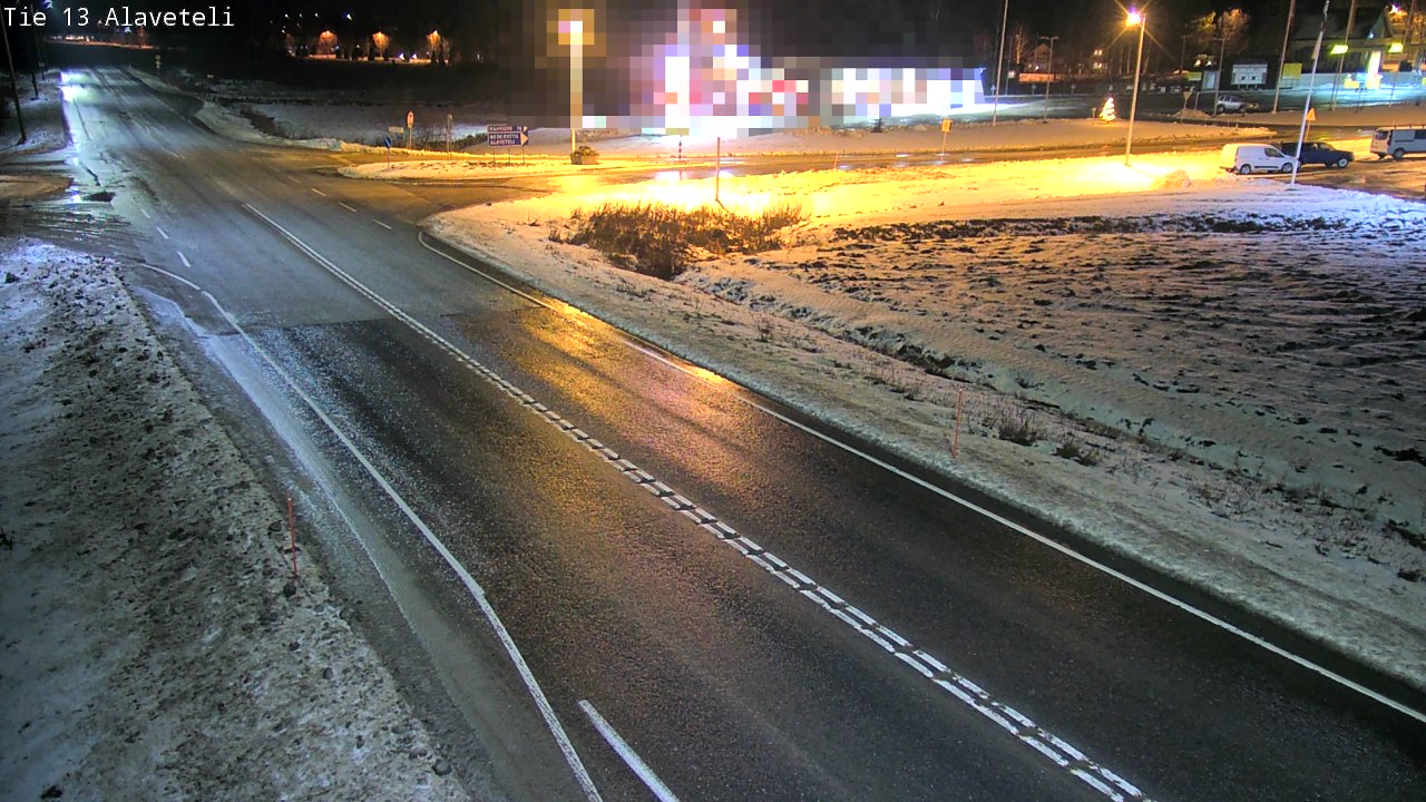 Weather Camera Image Väg 13 Kronoby Nedervetil, Kruunupyy, Pohjanmaa