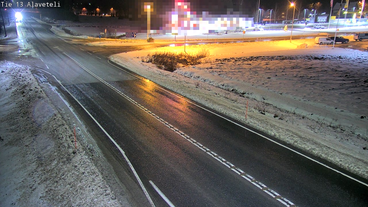 Weather Camera Image Väg 13 Kronoby Nedervetil, Kruunupyy, Pohjanmaa