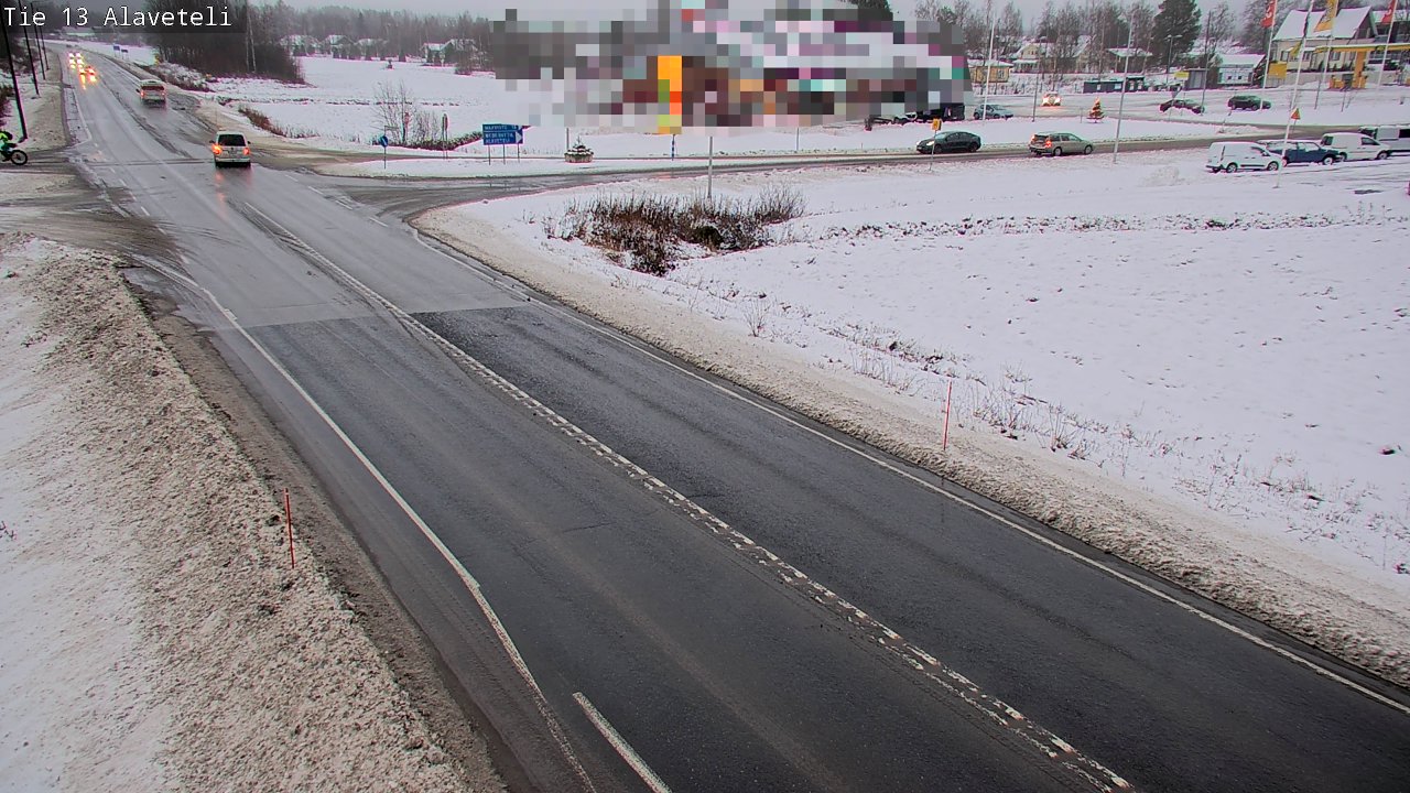 Weather Camera Image Väg 13 Kronoby Nedervetil, Kruunupyy, Pohjanmaa