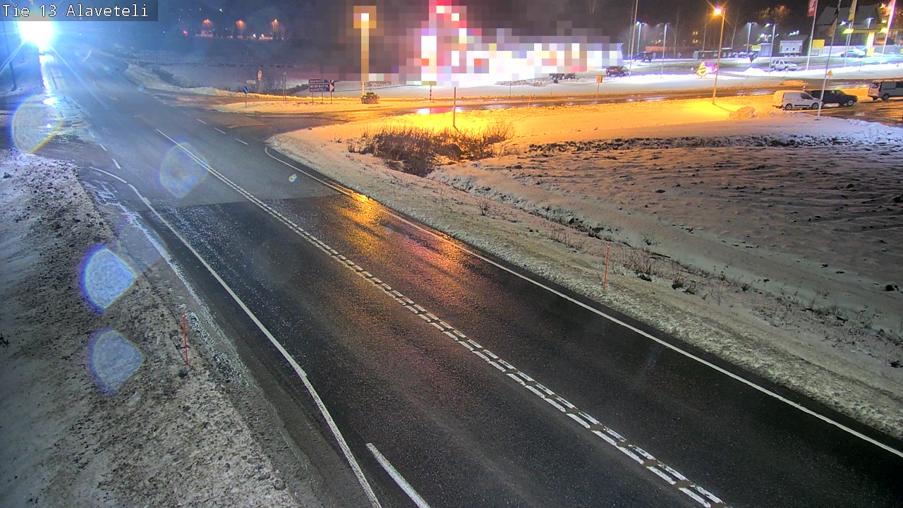 Weather Camera Image Väg 13 Kronoby Nedervetil, Kruunupyy, Pohjanmaa