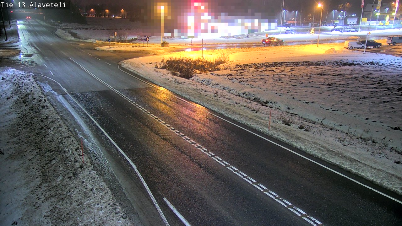 Weather Camera Image Väg 13 Kronoby Nedervetil, Kruunupyy, Pohjanmaa