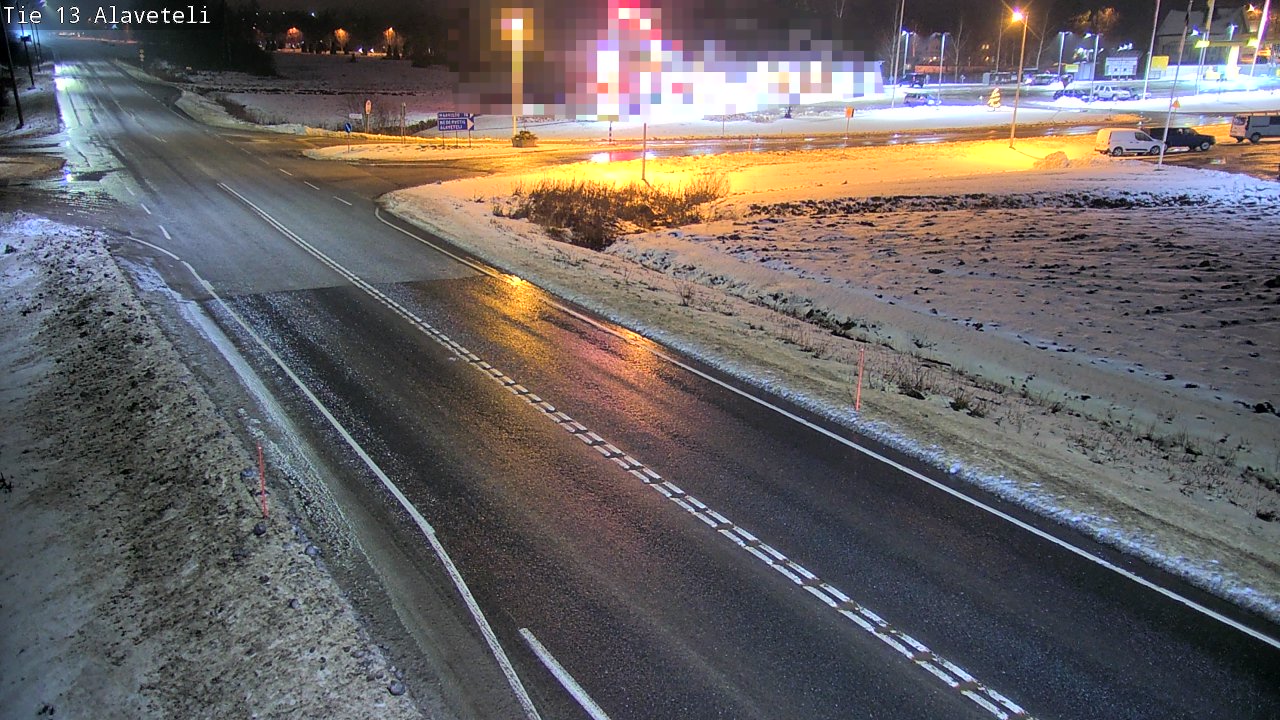 Weather Camera Image Väg 13 Kronoby Nedervetil, Kruunupyy, Pohjanmaa