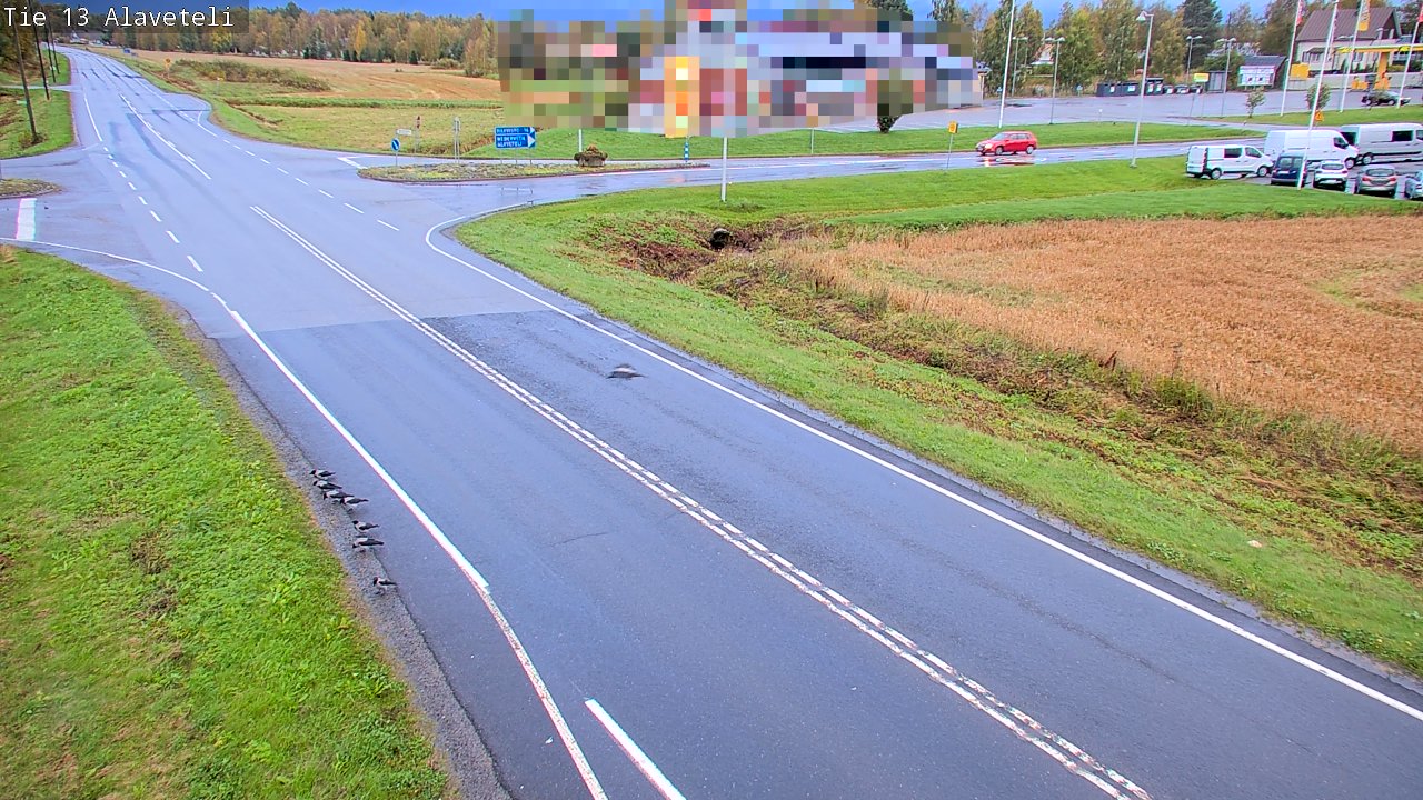 Weather Camera Image Väg 13 Kronoby Nedervetil, Kruunupyy, Pohjanmaa