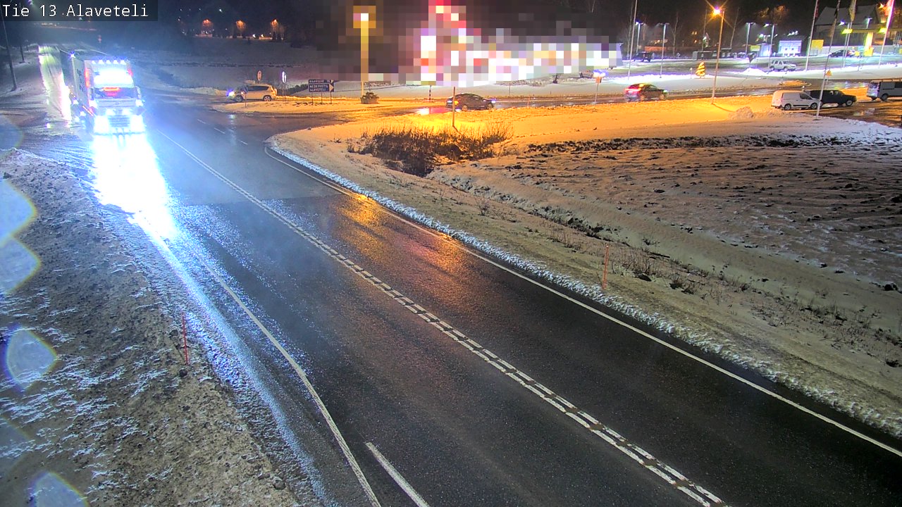 Weather Camera Image Väg 13 Kronoby Nedervetil, Kruunupyy, Pohjanmaa