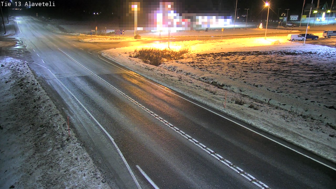 Weather Camera Image Väg 13 Kronoby Nedervetil, Kruunupyy, Pohjanmaa