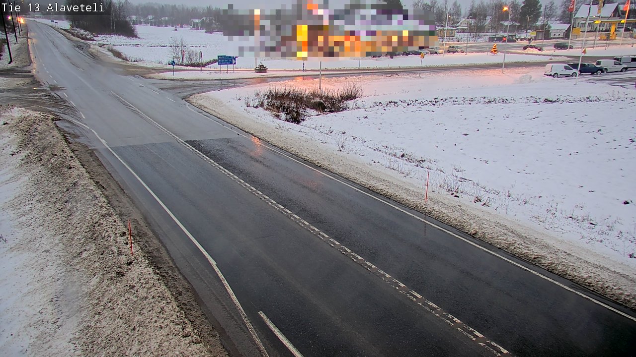 Weather Camera Image Väg 13 Kronoby Nedervetil, Kruunupyy, Pohjanmaa