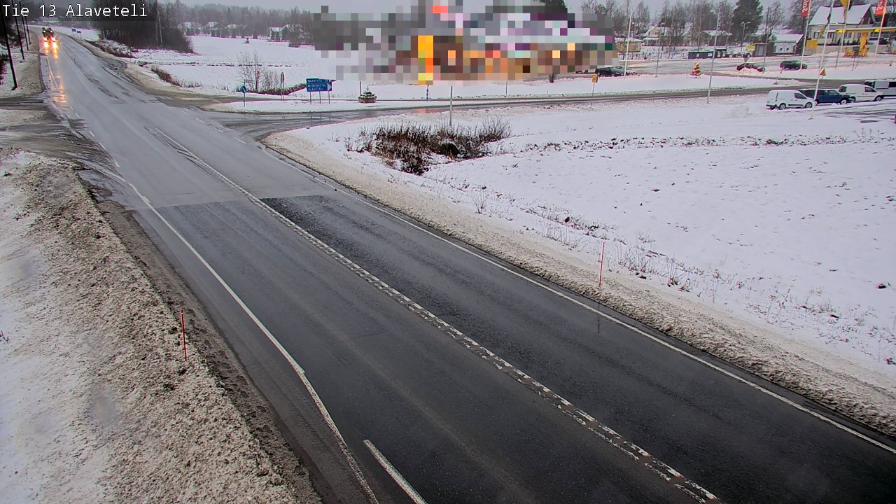 Weather Camera Image Väg 13 Kronoby Nedervetil, Kruunupyy, Pohjanmaa