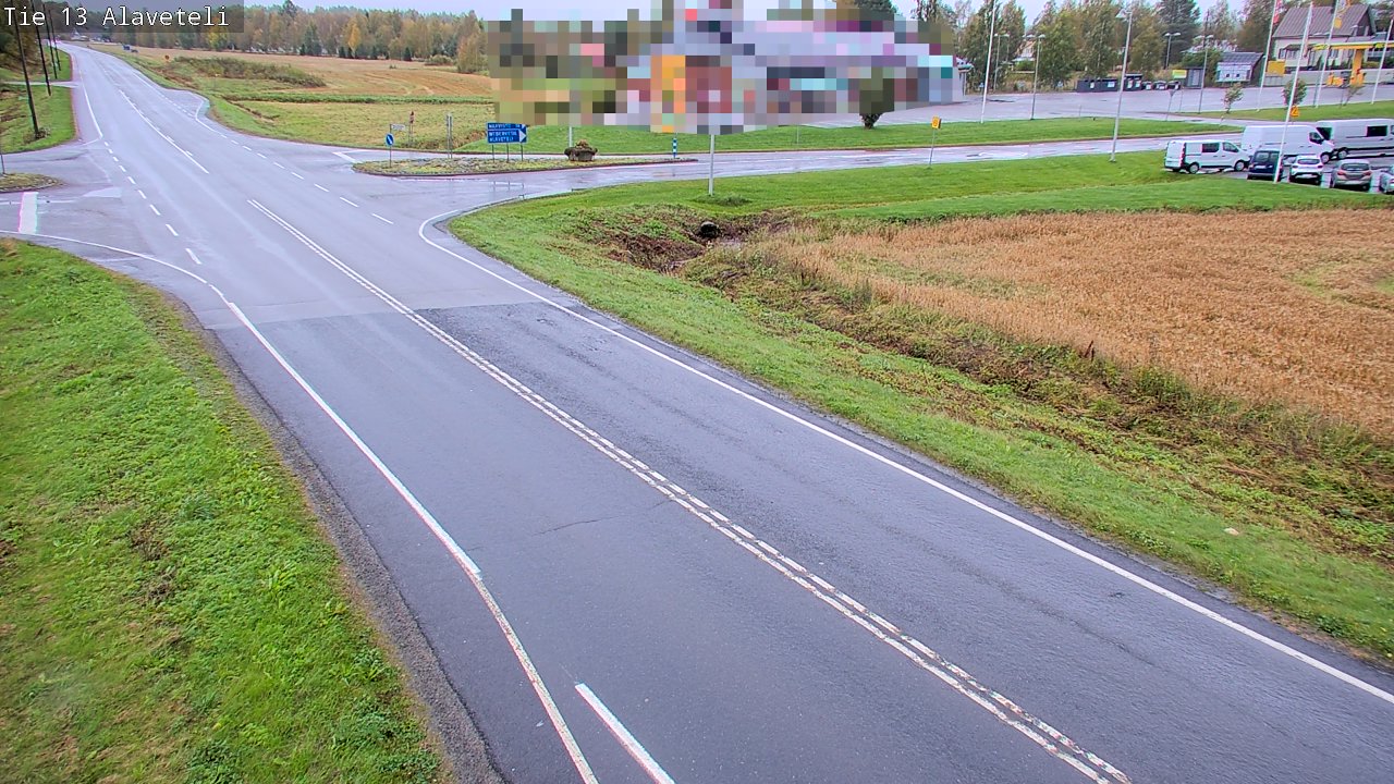 Weather Camera Image Väg 13 Kronoby Nedervetil, Kruunupyy, Pohjanmaa