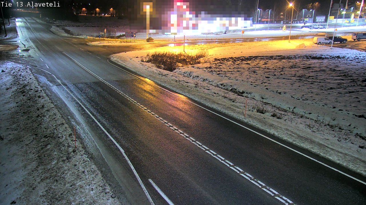 Weather Camera Image Väg 13 Kronoby Nedervetil, Kruunupyy, Pohjanmaa