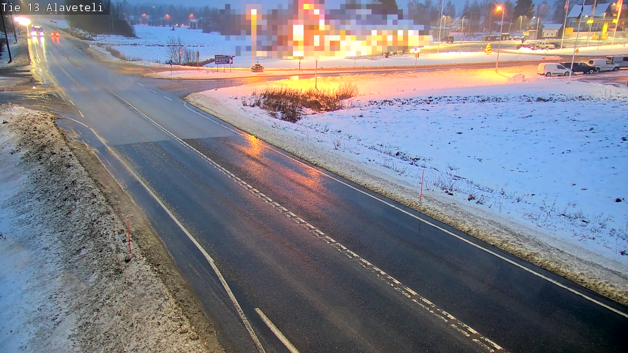 Weather Camera Image Väg 13 Kronoby Nedervetil, Kruunupyy, Pohjanmaa