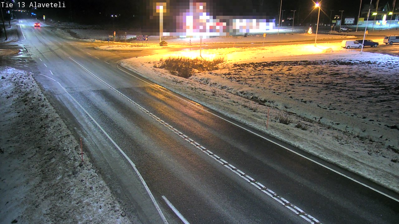 Weather Camera Image Väg 13 Kronoby Nedervetil, Kruunupyy, Pohjanmaa