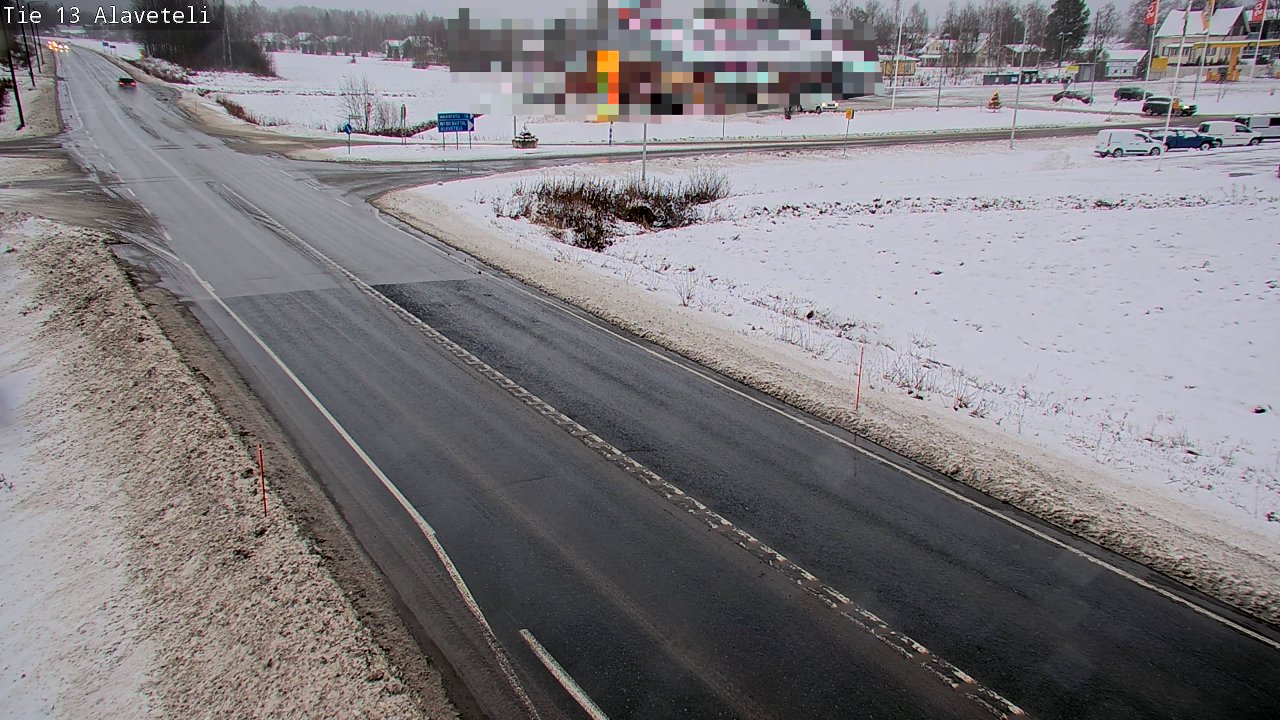 Weather Camera Image Väg 13 Kronoby Nedervetil, Kruunupyy, Pohjanmaa