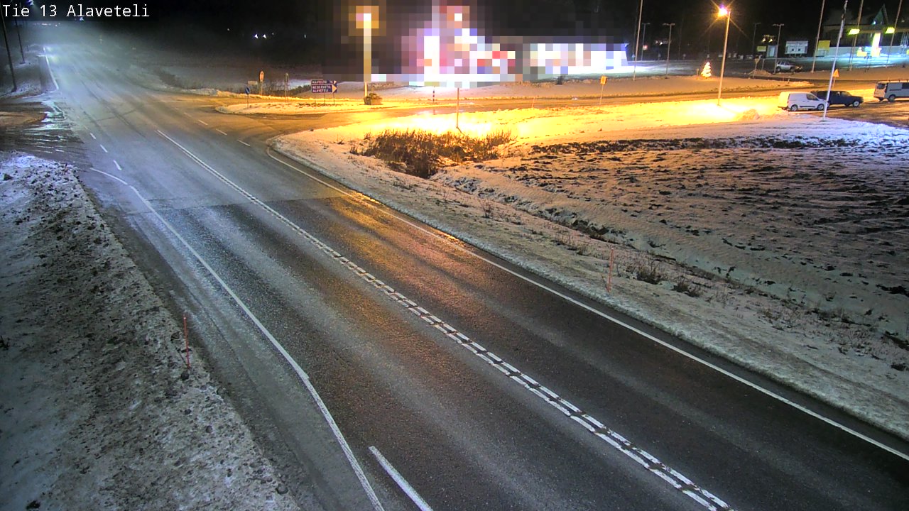 Weather Camera Image Väg 13 Kronoby Nedervetil, Kruunupyy, Pohjanmaa