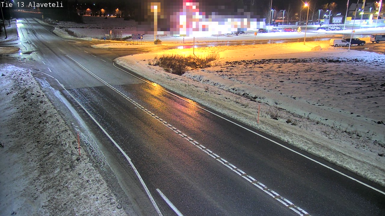 Weather Camera Image Väg 13 Kronoby Nedervetil, Kruunupyy, Pohjanmaa