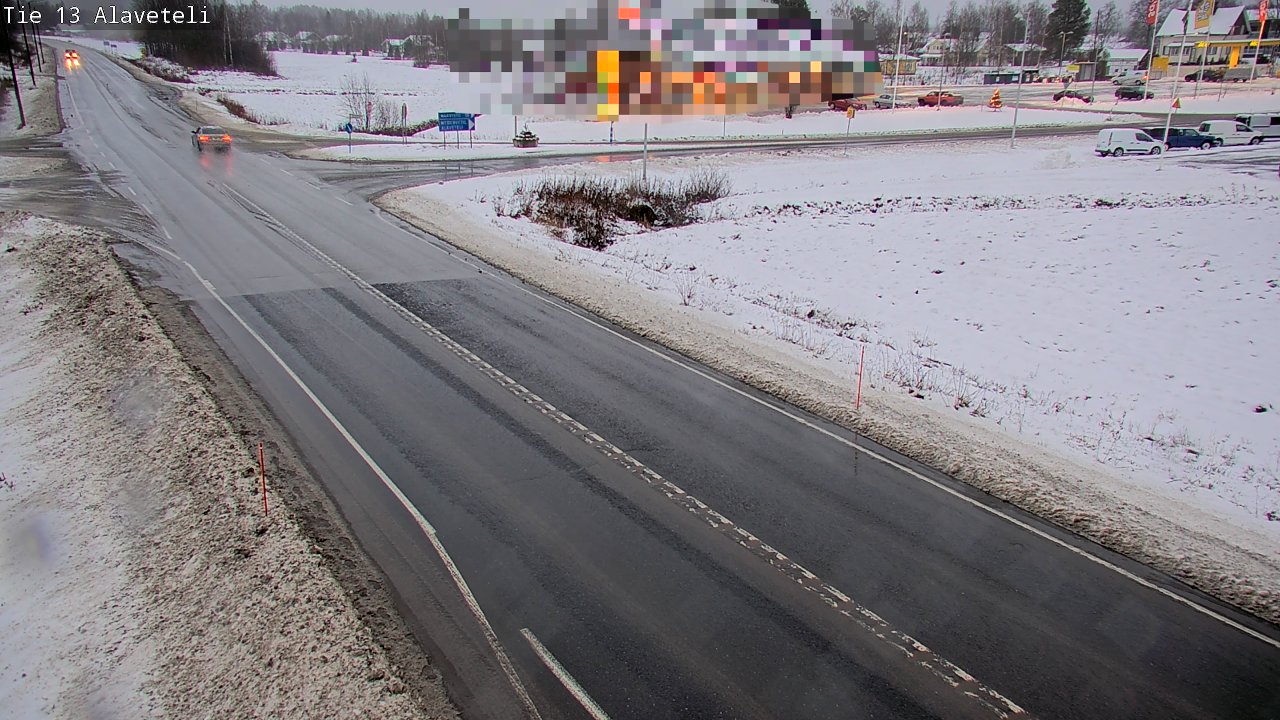 Weather Camera Image Väg 13 Kronoby Nedervetil, Kruunupyy, Pohjanmaa