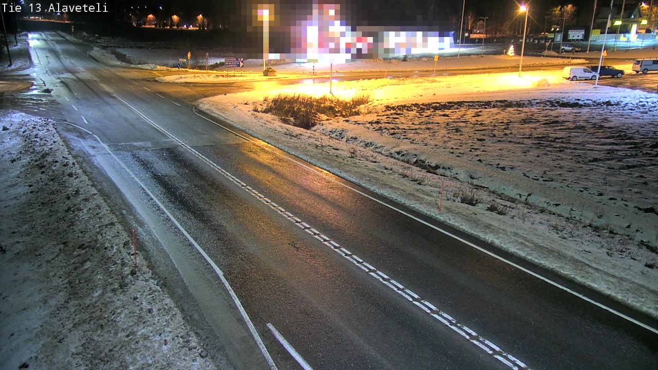 Weather Camera Image Väg 13 Kronoby Nedervetil, Kruunupyy, Pohjanmaa