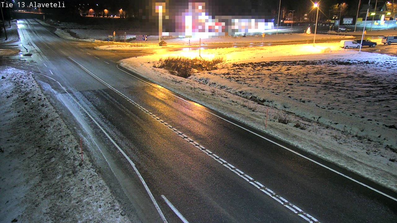 Weather Camera Image Väg 13 Kronoby Nedervetil, Kruunupyy, Pohjanmaa