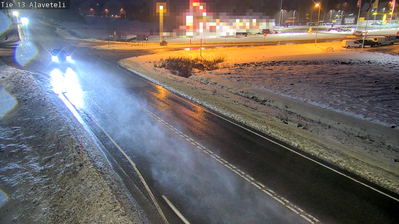 Weather Camera Image Väg 13 Kronoby Nedervetil, Kruunupyy, Pohjanmaa