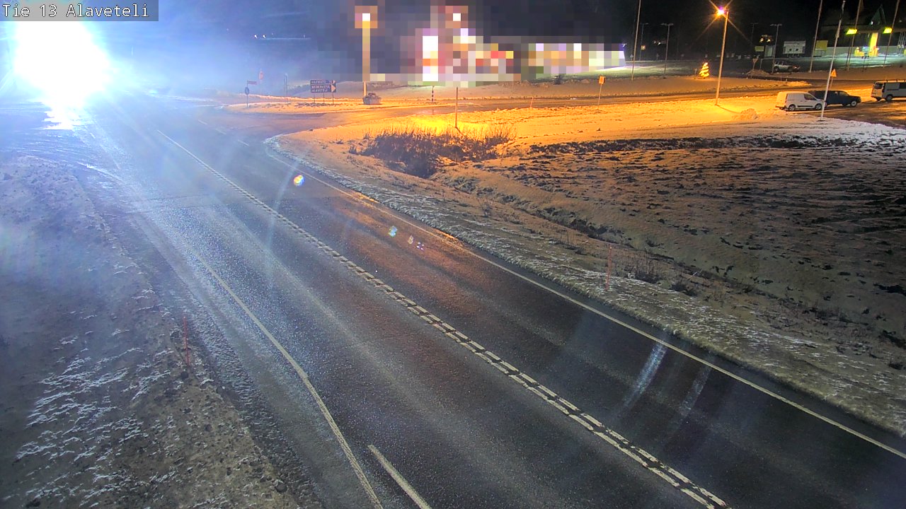 Weather Camera Image Väg 13 Kronoby Nedervetil, Kruunupyy, Pohjanmaa