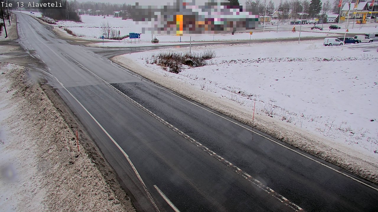 Weather Camera Image Väg 13 Kronoby Nedervetil, Kruunupyy, Pohjanmaa