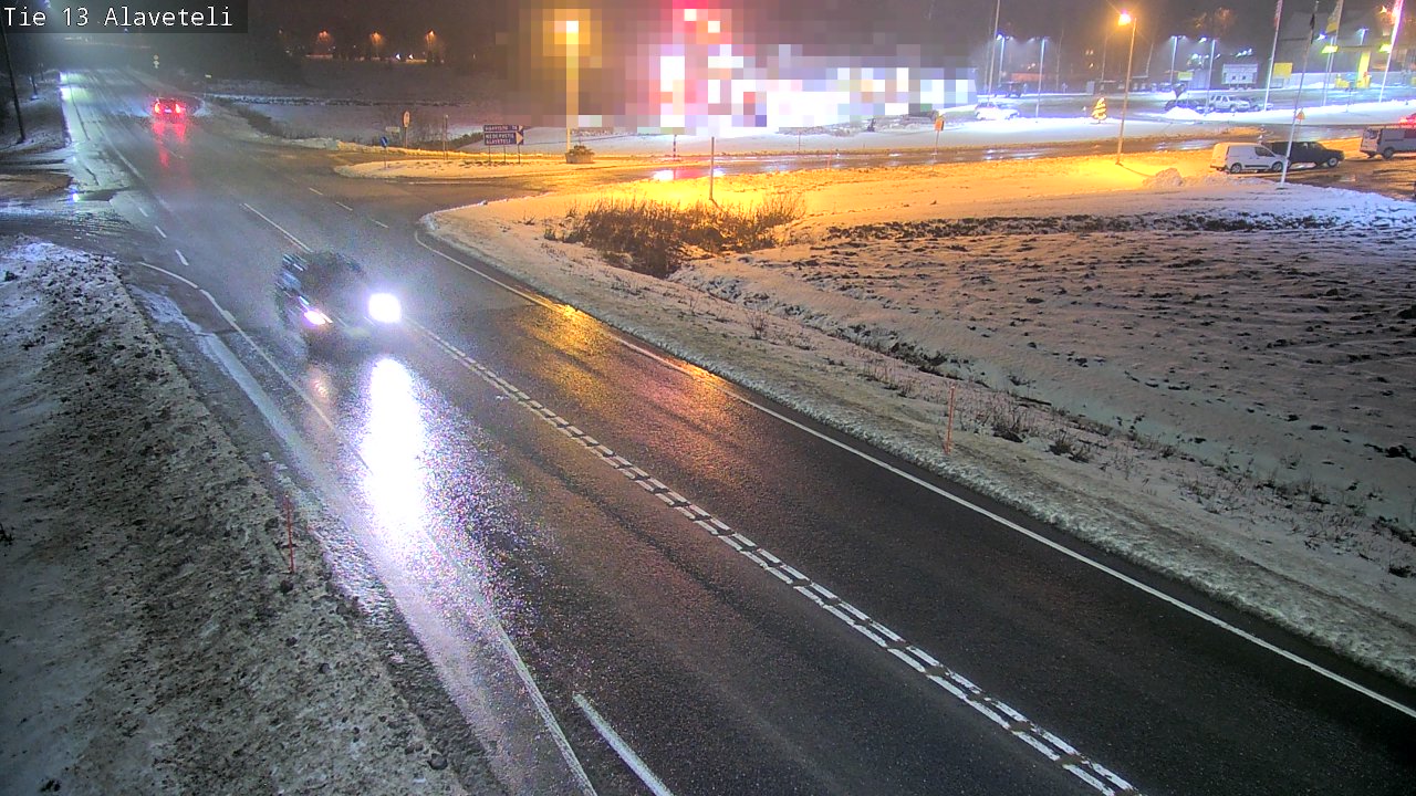 Weather Camera Image Väg 13 Kronoby Nedervetil, Kruunupyy, Pohjanmaa