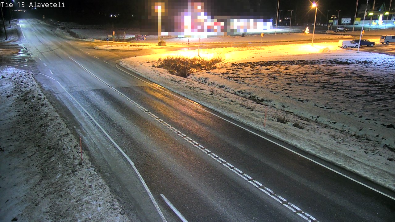 Weather Camera Image Väg 13 Kronoby Nedervetil, Kruunupyy, Pohjanmaa