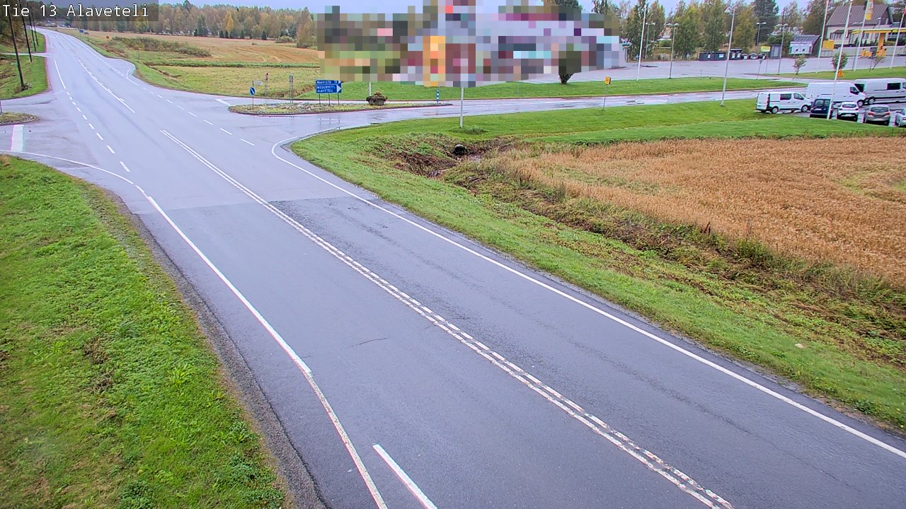 Weather Camera Image Väg 13 Kronoby Nedervetil, Kruunupyy, Pohjanmaa